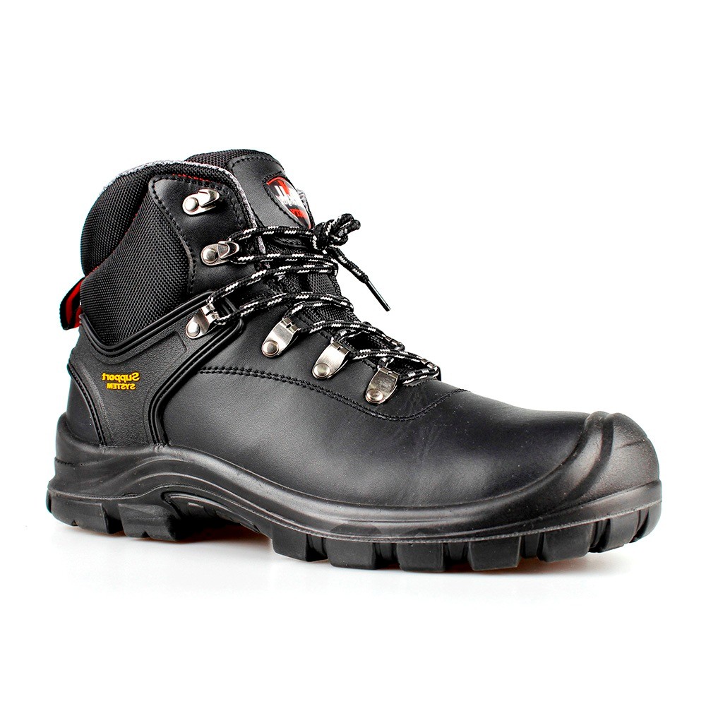 middle cut split smooth leather  safety shoes with steel toecap and steel midsole (SN6061)  