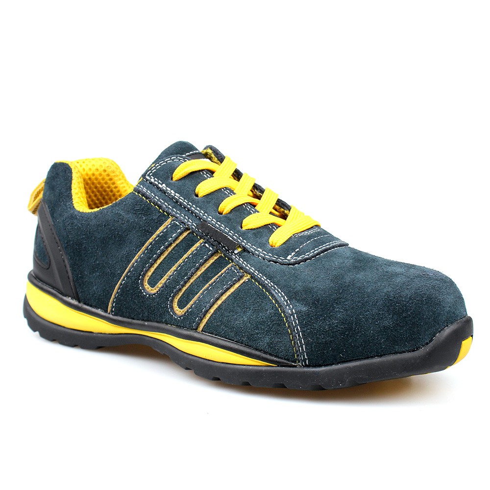 low cut cow suede leather upper safety shoes with composite toecap and kevlar midsole with EVA/RUBBER sole (P3005) 