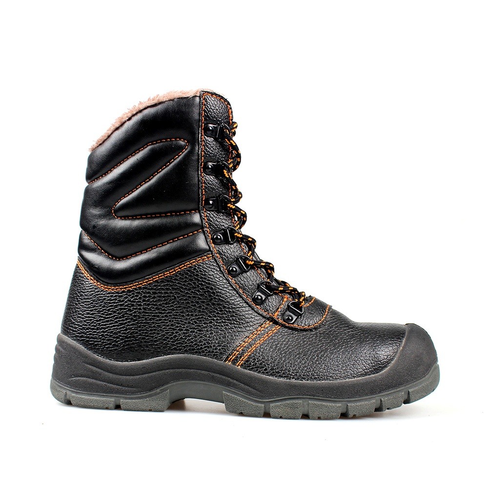  Geniune Leather Safety Boots with Fur Lining and Steel Toe Cap+Ce Certificate /Industrial Safety Shoes /Work Boots/Military Boot/Army Shoes Best Quality Sn5300